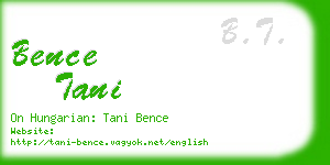 bence tani business card